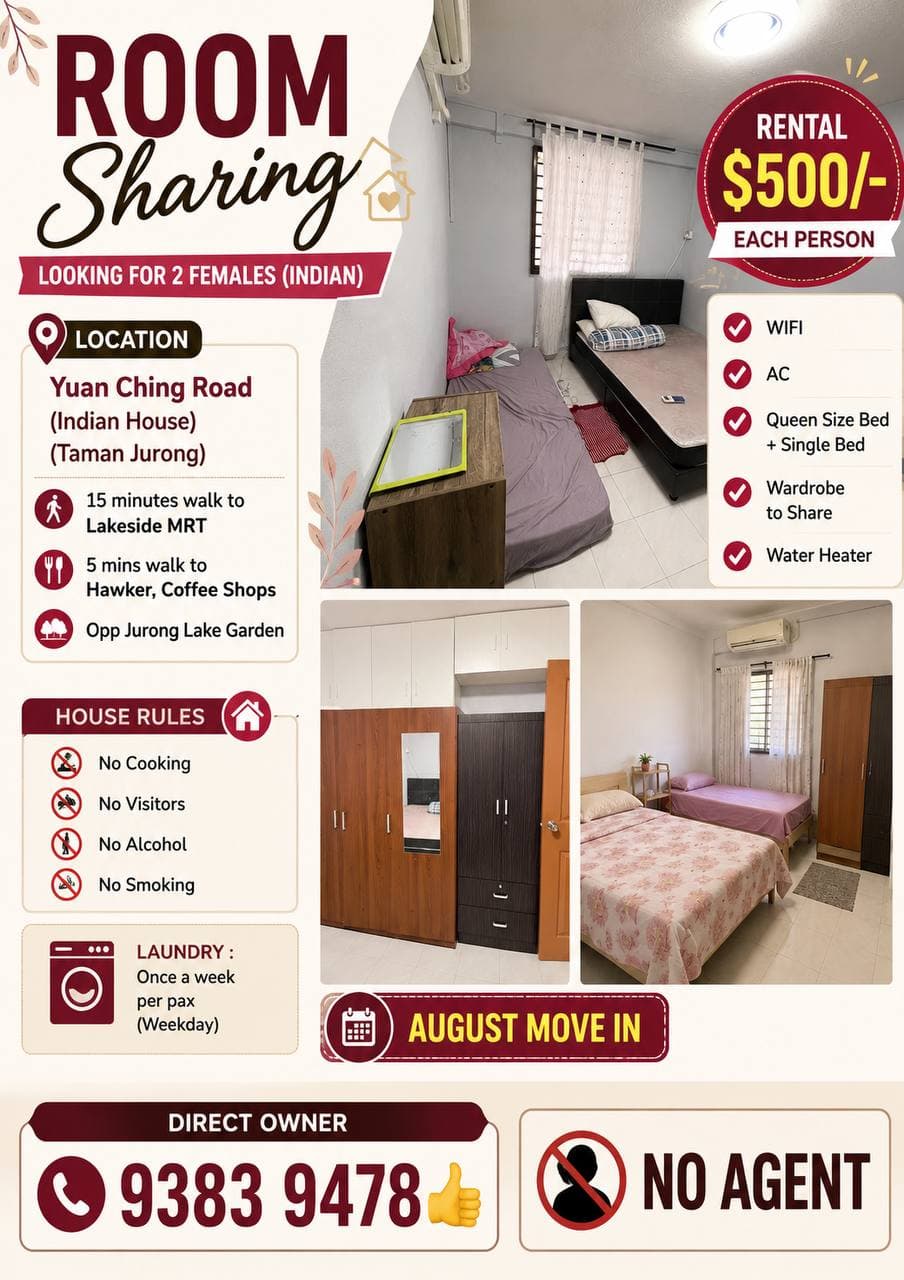 [Wanted] HDB ROOM in D3 Queenstown — Budget TBA