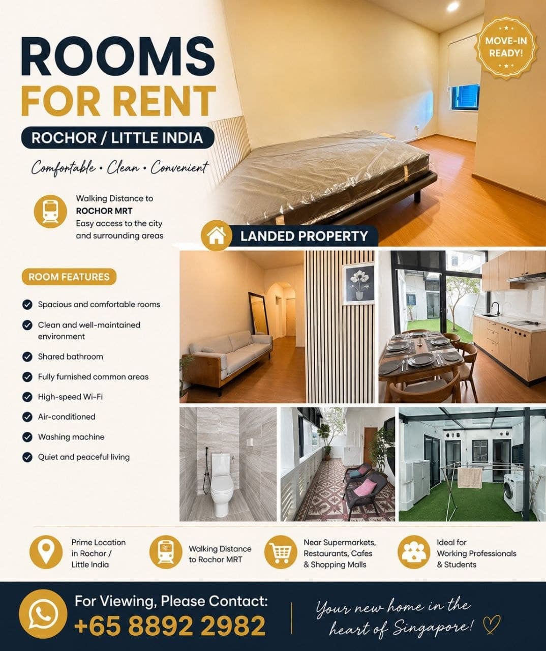 [Wanted] HDB ROOM in D8 Little India — Budget TBA